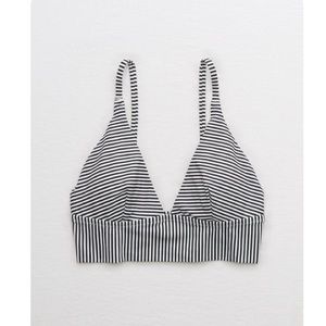 Aerie Printed long-line triangle, bikini top. XL